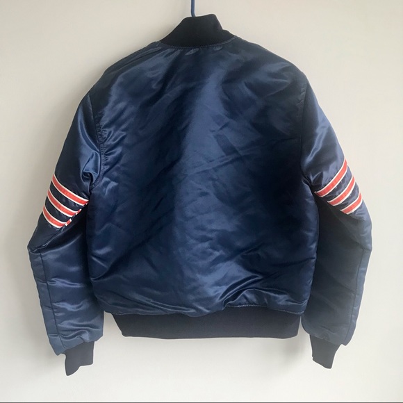 90s VTG STARTER CHICAGO BEARS Jacket Satin Snap M - Picture 6 of 13